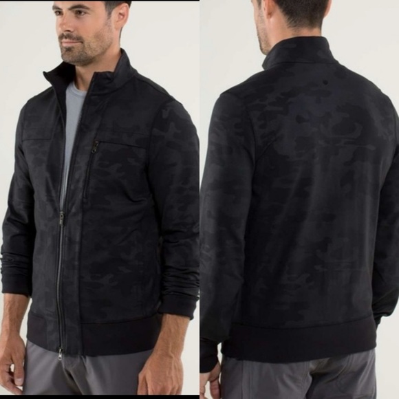 lululemon Men’s Post Gravity Jacket Lay Low Camo Emboss Black - Picture 16 of 16